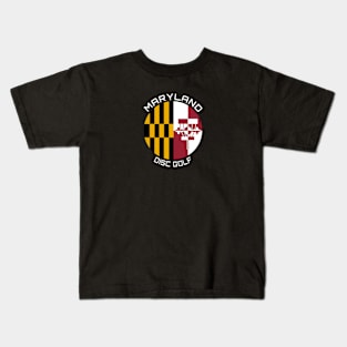 Maryland Disc Golf - Flag Light Kids T-Shirt